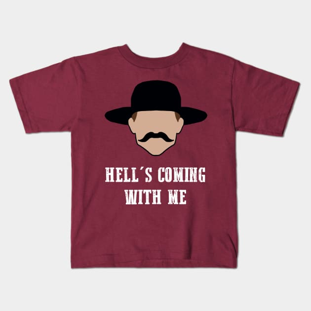 Hell's Coming Kids T-Shirt by joefixit2